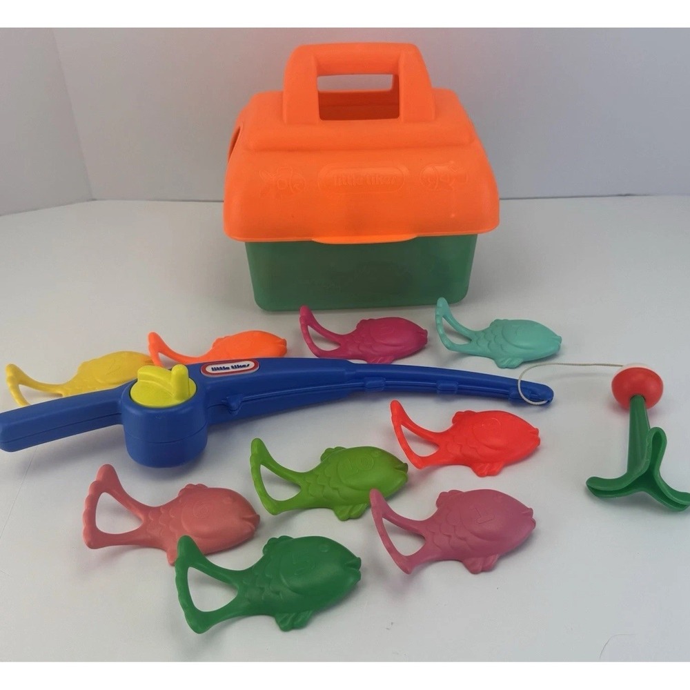 Little Tikes Cast & Count Fishing Set Fish Rod Tackle Box Toddler Toy Miss 1 🐟
